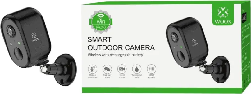 IP kamera WOOX R4260 WiFi Outdoor Security Camera, vonkajšie, detekcia pohybu, sledovanie