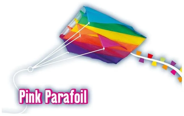 Lietajúci drak Günther - Pink parafoil 60x51