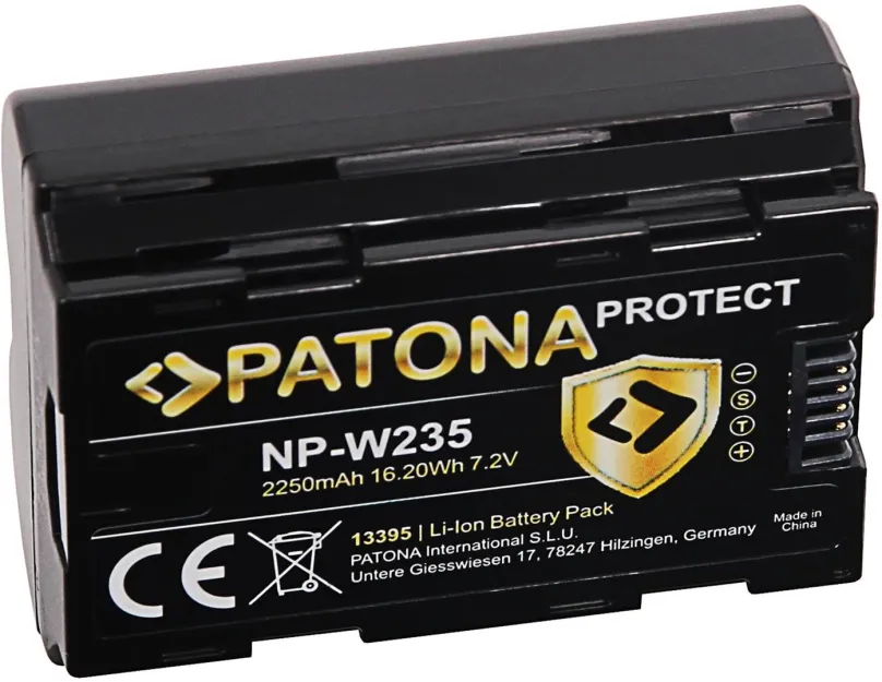 Batéria pre fotoaparát PATONA pre Fuji NP-W235 2250mAh Li-Ion 7,2 V Protect X-T4
