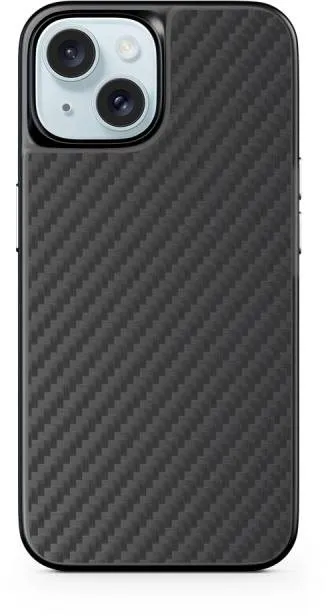 Kryt na mobil Epico Mag + Hybrid Carbon kryt pre iPhone 15 s podporou MagSafe - čierny