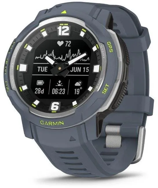 Chytré hodinky Garmin Instinct Crossover Blue Granite, pre mužov aj ženy, s ovládaním v če