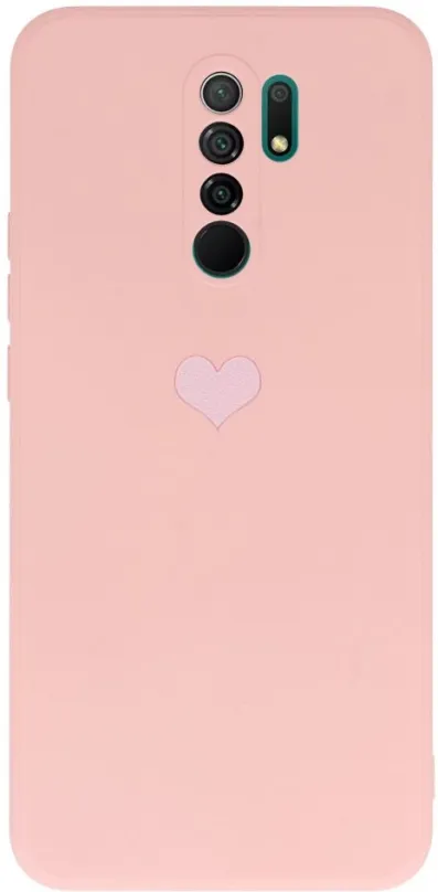 Kryt na mobil Vennus Valentínske puzdro Heart pre Xiaomi Redmi 9 - ružové