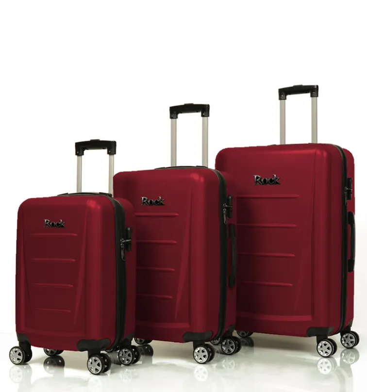 Súprava cestovných kufrov ROCK TR-0229/3 ABS - červená