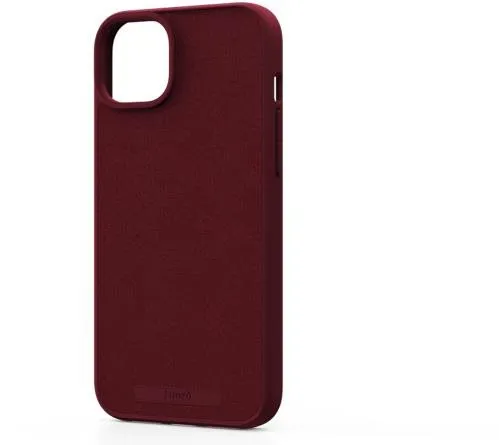 Kryt pre mobilné telefóny Njord Suede MagSafe Case for iPhone 15 Plus Red