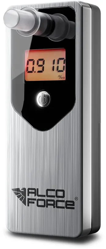 Alkohol tester AlcoForce MASTER Silver, s elektrochemickým senzorom, rozsah merania 0-3‰,
