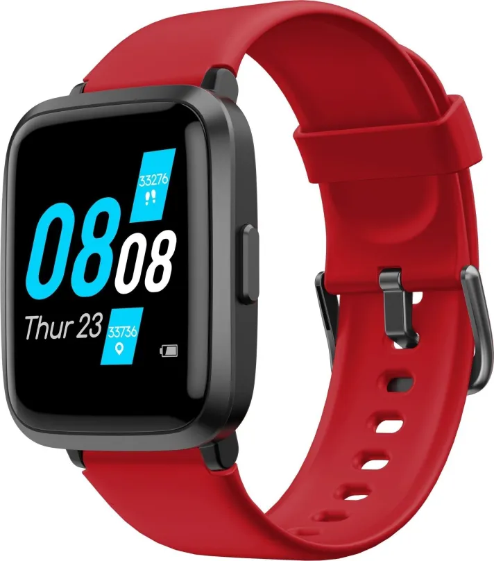 Chytré hodinky WowME ID205U červené, pre mužov aj ženy, s ovládaním v slovenčine, TFT disp