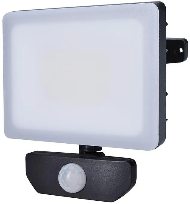 LED reflektor Solight LED reflektor Quick so sensorom, 30W, 2550lm, 4000K, IP65, čierny