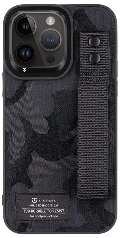 Kryt na mobil Tactical Camo Troop Drag Strap Kryt pre Apple iPhone 14 Pro Max Black