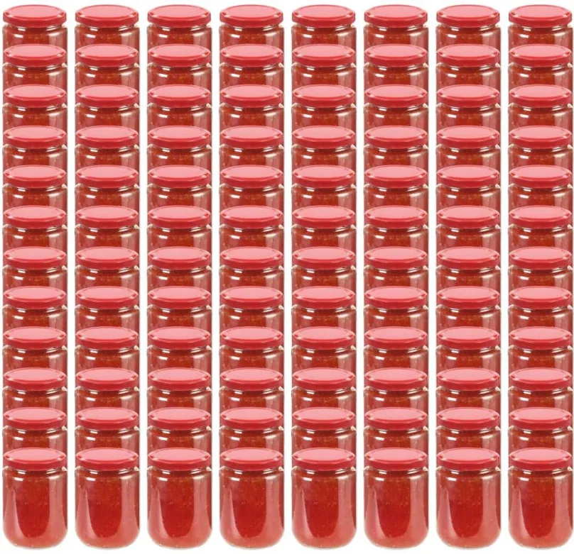 Dóza Zaváracie poháre s červenými viečkami 96 ks 230 ml
