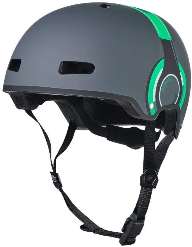 Helma na bicykel Micro helma LED Headphone green M