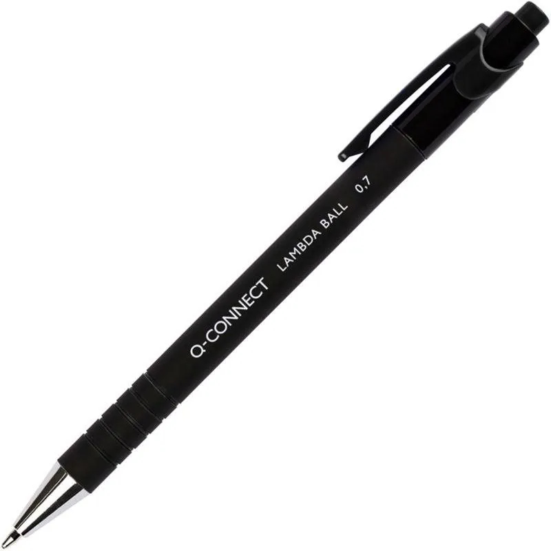 Guľôčkové pero Q-CONNECT LAMDA BALL 0.7 mm, čierne
