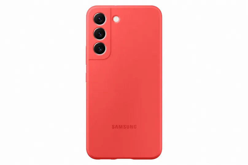 Kryt na mobil Samsung Galaxy S22 5G Silikónový zadný kryt koralový