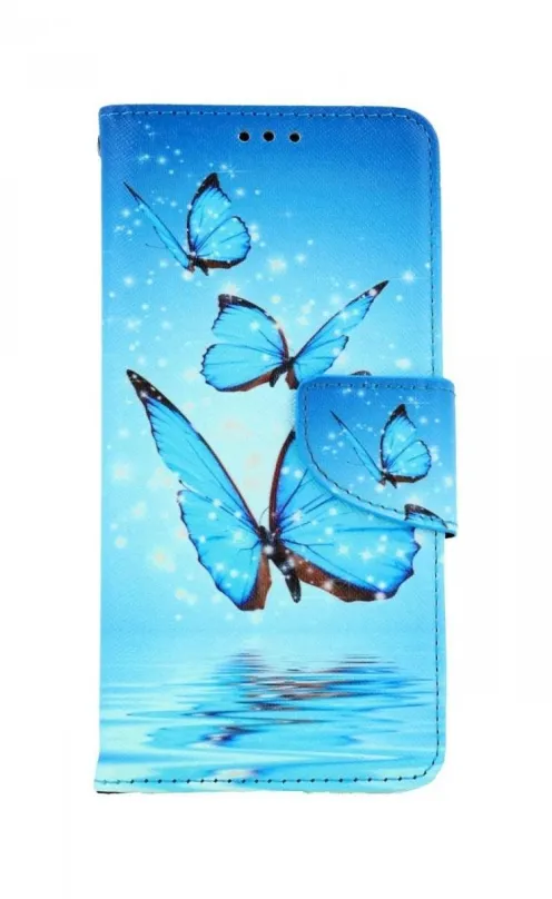 Puzdro na mobil TopQ Puzdro Samsung A53 5G knižkové Modrí motýliky 73618