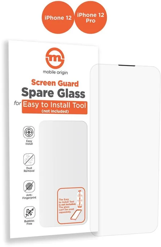 Ochranné sklo Mobile Origin Orange Screen Guard Spare Glass iPhone 12 Pro/12, pre Apple iP