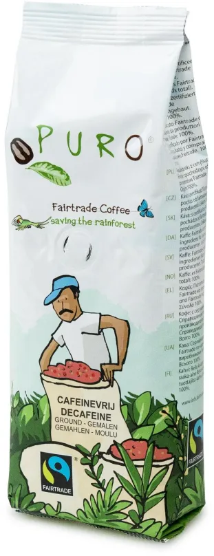 Káva Puro mletá káva BEZ KOFEÍNU Fairtrade 250g