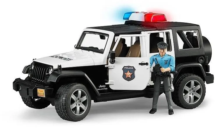 Auto Bruder 2526 Jeep Wrangler Polícia s figúrkou policajta