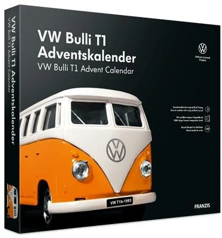Adventný kalendár Franzis Verlag adventný kalendár Volkswagen Bulli T1 so zvukom 1:43
