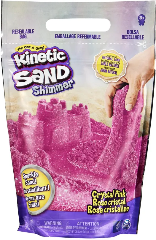 Kinetický piesok Kinetic Sand Balenie Trblietavého Ružového Piesku 0,9 Kg