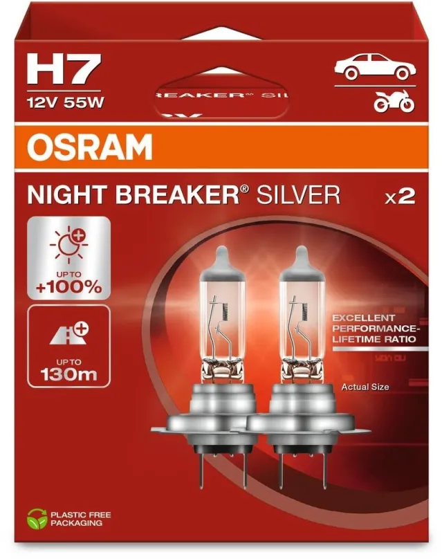 Autožiarovka OSRAM H7 Night Breaker SILVER + 100%, 2ks