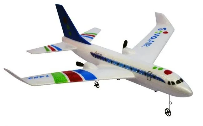 RC Lietadlo RC Airbus RTF s gyroskopický stabilizáciou, 2,4 GHz modrý