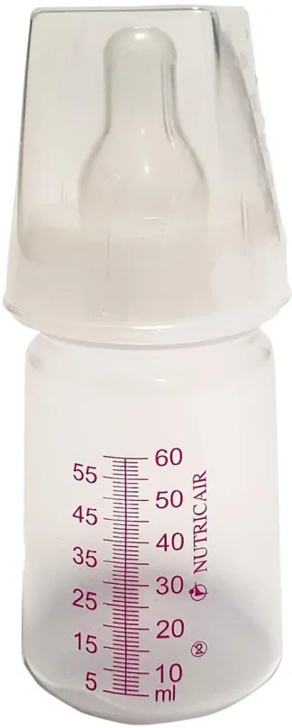 Dojčenská fľaša Vyživová fľaša NUTRICAIR 60 ml s cumlíkom - 10 ks