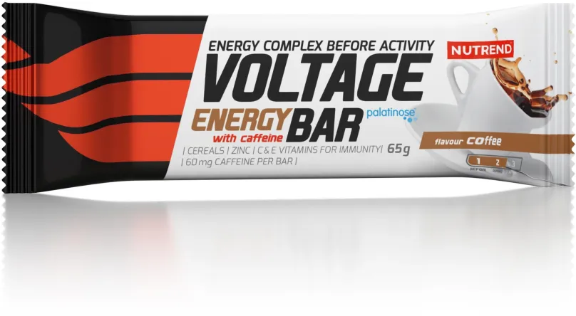 Energetická tyčinka Nutrend Voltage Energy Bar With Caffeine 65 g, káva