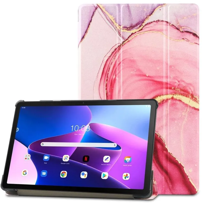 Puzdro na tablet Tech-Protect SmartCase puzdro na Lenovo Tab M10 Plus 10.6'' 3rd Gen, marble