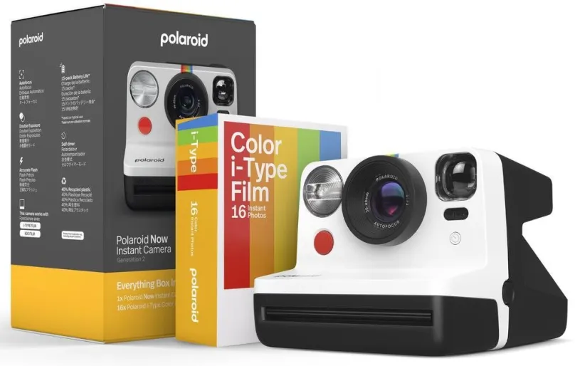 Instantný fotoaparát Polaroid Now Gen 2 E-box Black & White