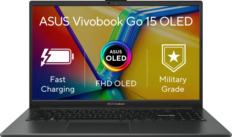 Notebook ASUS Vivobook Go 15 OLED E1504FA-OLED039W Mixed Black, AMD Ryzen 5 7520U, 15.6&qu