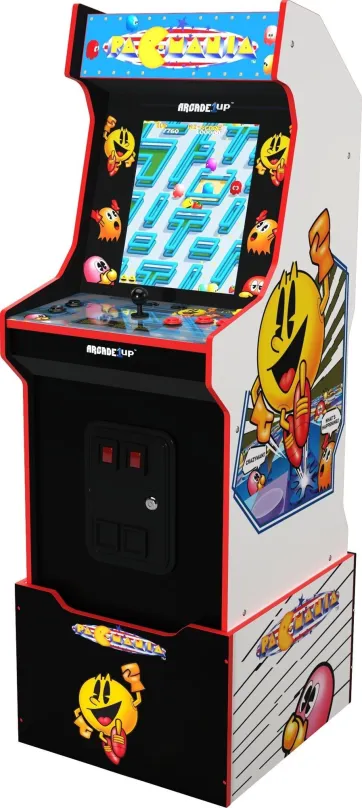 Arkádový automat Arcade1up Pac-Mania Legacy 14-in-1 Wifi Enabled, v retro prevedení, má 14