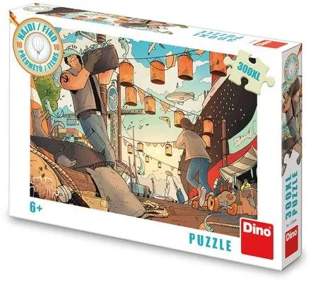 Puzzle Dino Nájdi 10 predmetov - prístav