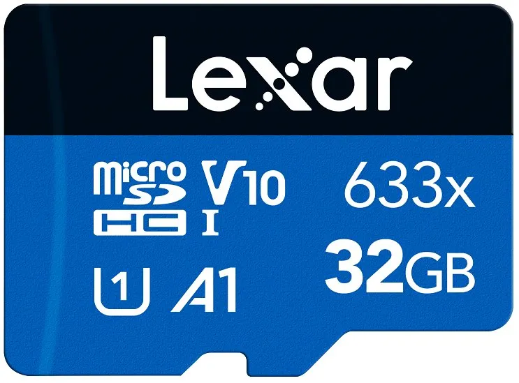 Lexar pamäťová karta 32GB High-Performance 633x microSDHC™ UHS-I, (čítanie/zápis: 100/20MB/s) C10 A1 V10 U1