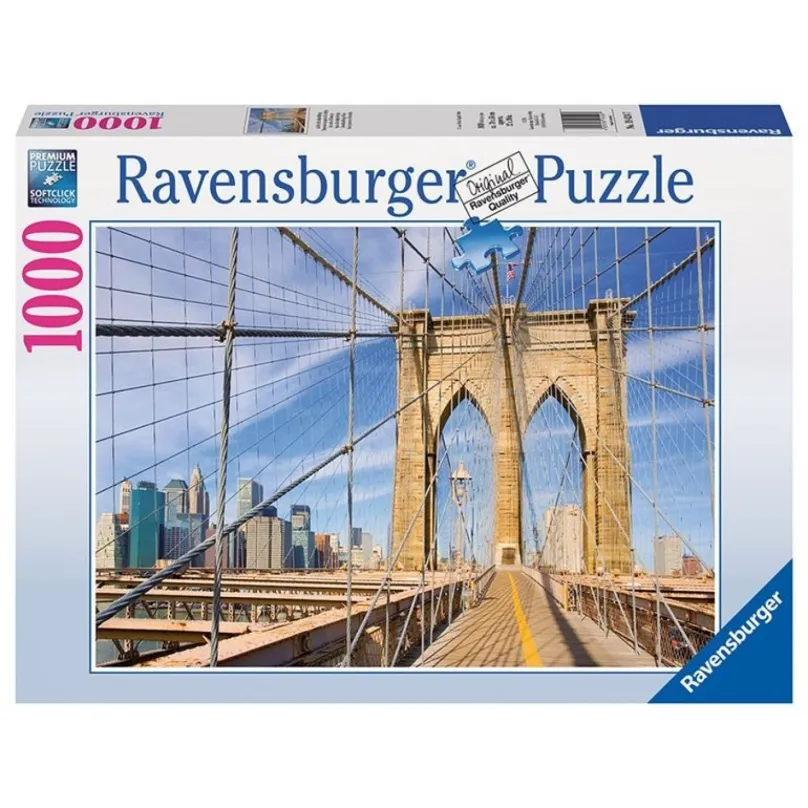 Ravensburger 19424 Puzzle Pohľad z Brooklynského mosta 1000 dielikov