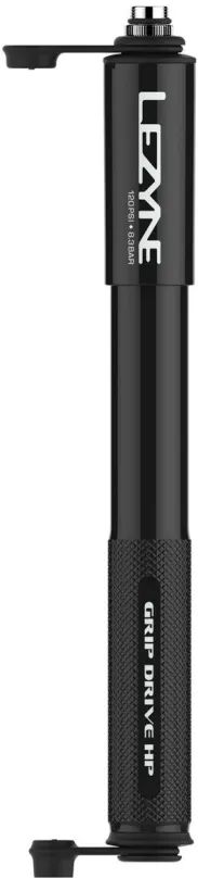 Hustilka Lezyne Grip Drive HP - M Black, ručná, pre FV/SV (galuskový) a AV (autoventilek)