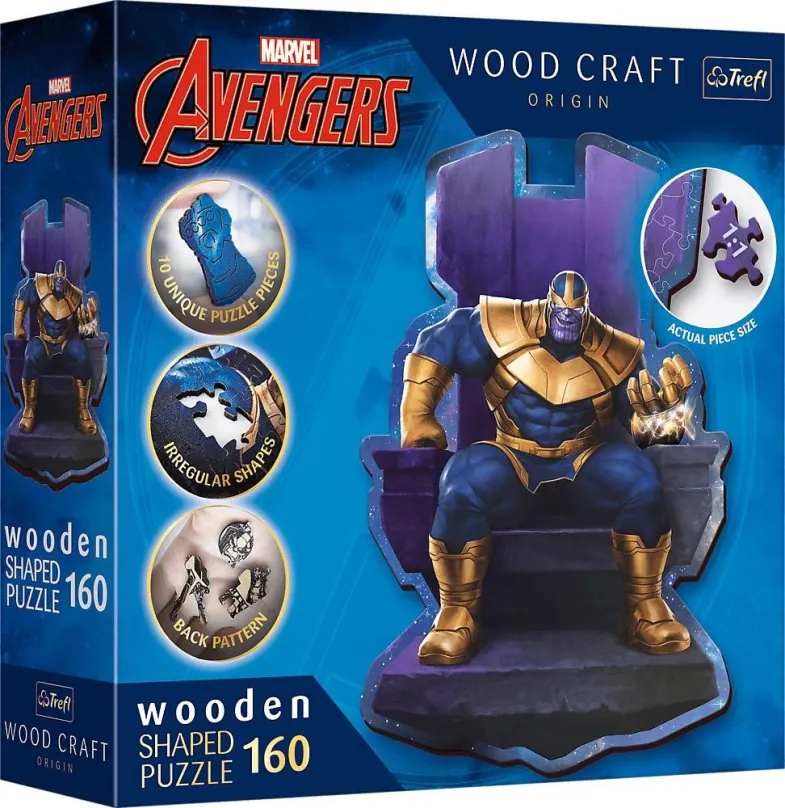 Drevené puzzle Trefl Wood Craft Origin puzzle Thanos na tróne 160 dielikov