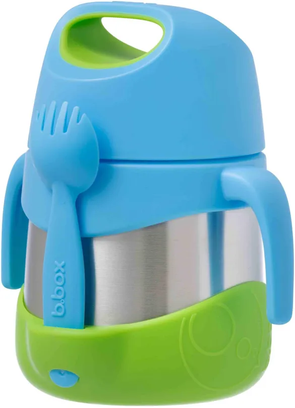 Detská termoska B.box Termoska na jedlo modrá/zelená 335 ml