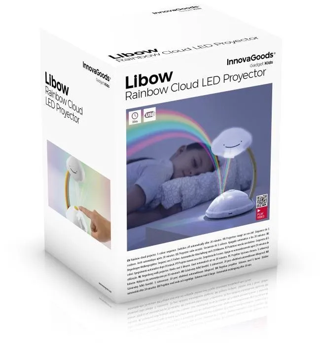 Detský projektor InnovaGoods Libow LED Rainbow Cloud projektor