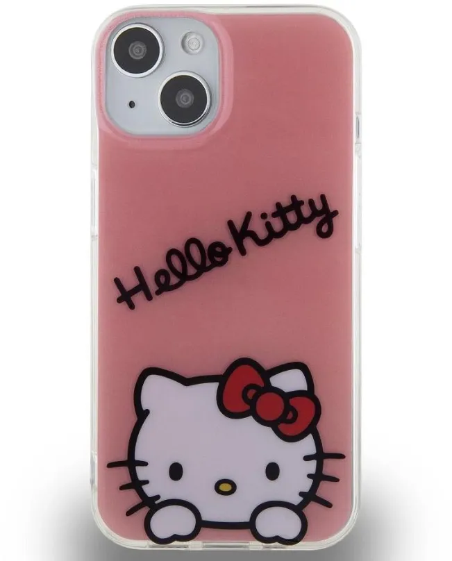 Kryt na mobil Hello Kitty IML Daydreaming Logo Zadný Kryt pre iPhone 13 Pink