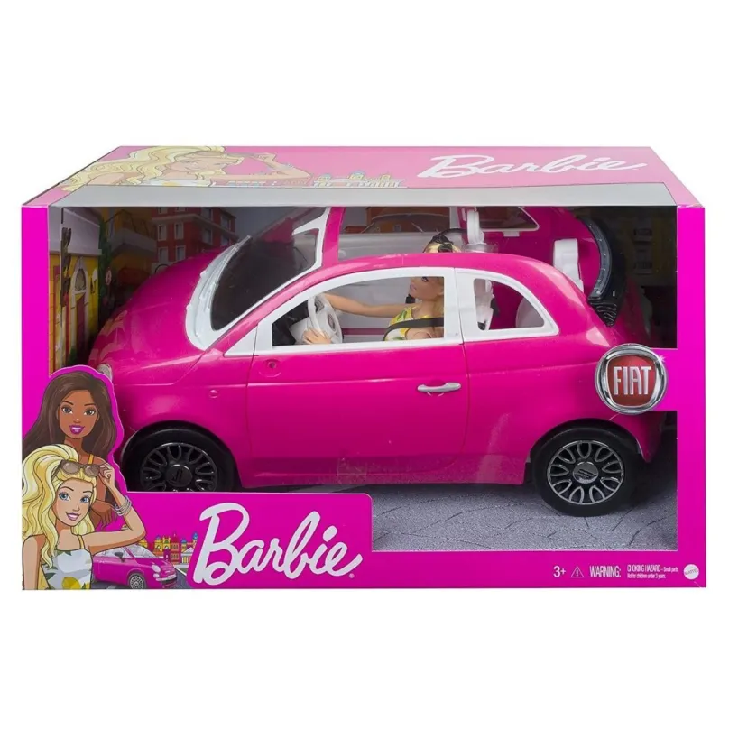 Mattel Barbie Blondínka s Fiatom 500