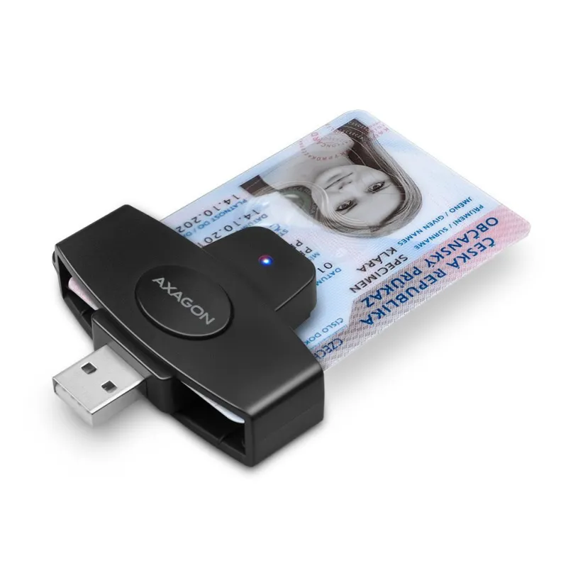 Čítačka eObčianok AXAGON CRE-SM5 ID card PocketReader