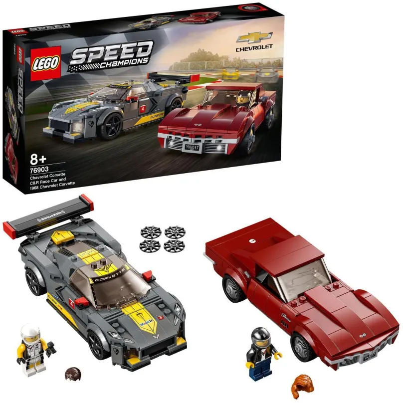 LEGO stavebnica LEGO® Speed Champions 76903 Chevrolet Corvette C8.R a 1968 Chevrolet Corvette