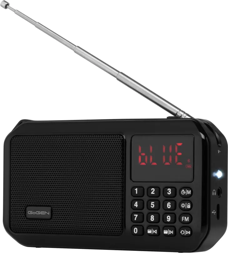 Rádio Gogen FMP 125 BTB, prenosné, FM tuner, podpora MP3, výkon 3 W, slúchadlový výstup 3,