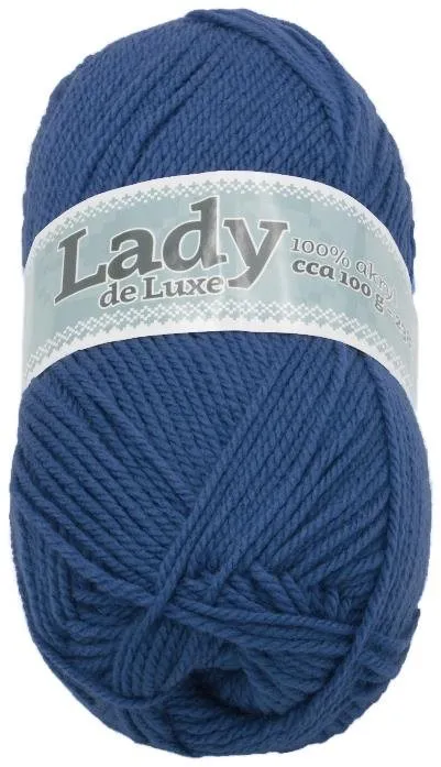Priadza Lady NGM de luxe 100g - 916 tm.modrá