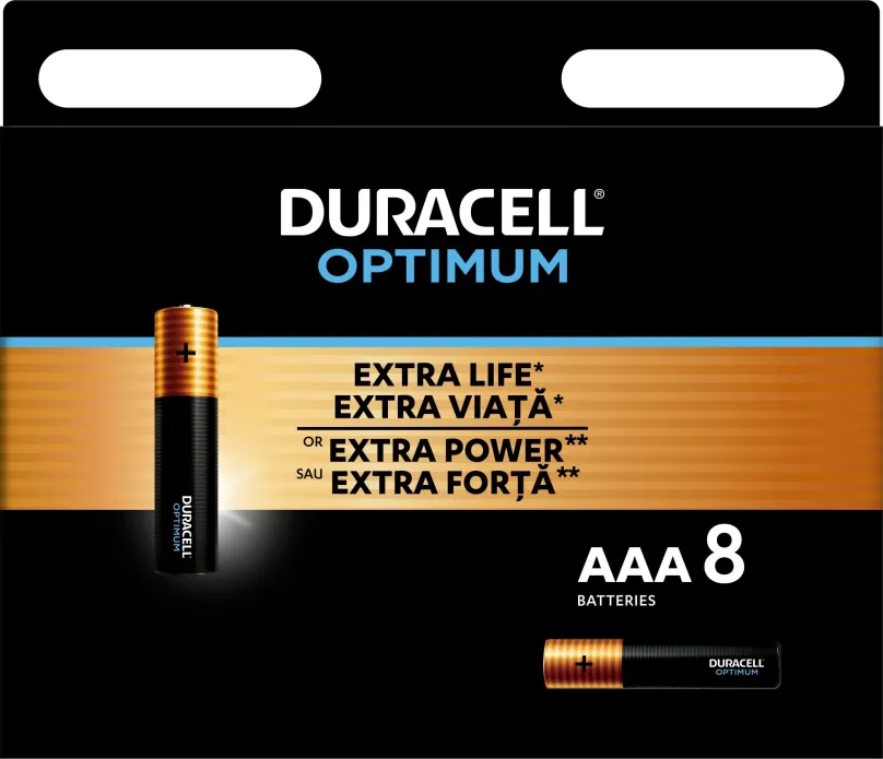 Jednorazová batéria DURACELL Optimum alkalická batéria mikrotužková AAA 8 ks