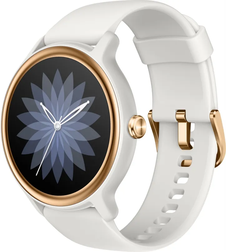Chytré hodinky WowME Lotus White/Gold, dámske, s ovládaním v slovenčine, TFT displej, mera
