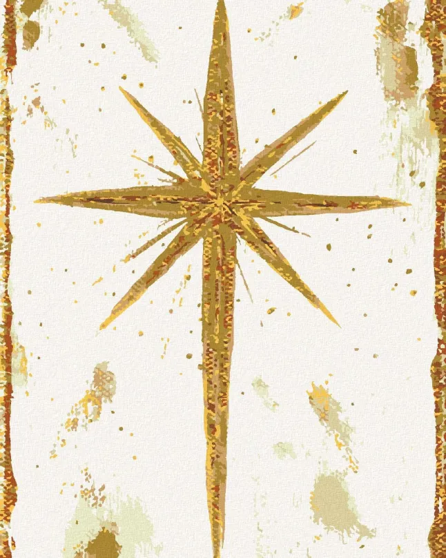 Maľovanie podľa čísel Zlatá hviezda (Haley Bush), 40x50 cm, bez rámu a bez vypnutia plátna