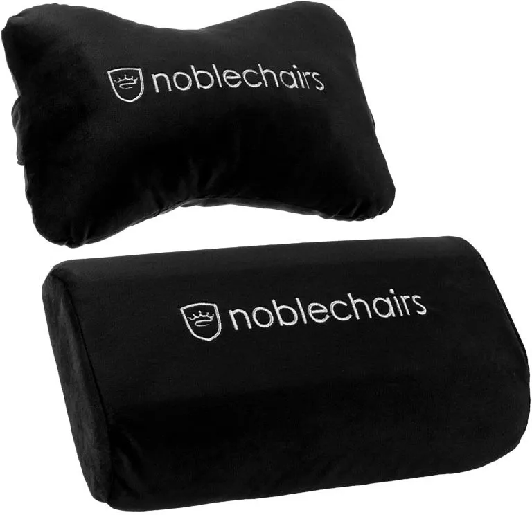 Bedrová opierka Noblechairs Cushion Set pre stoličky EPIC/ICON/HERO, čierna/biela