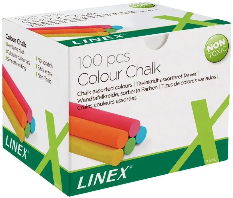 Kriedy LINEX farebné, okrúhle - balenie 100 ks