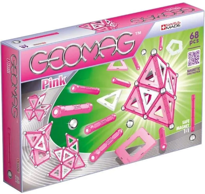 Stavebnica Geomag - Kids Pink 68 dielikov