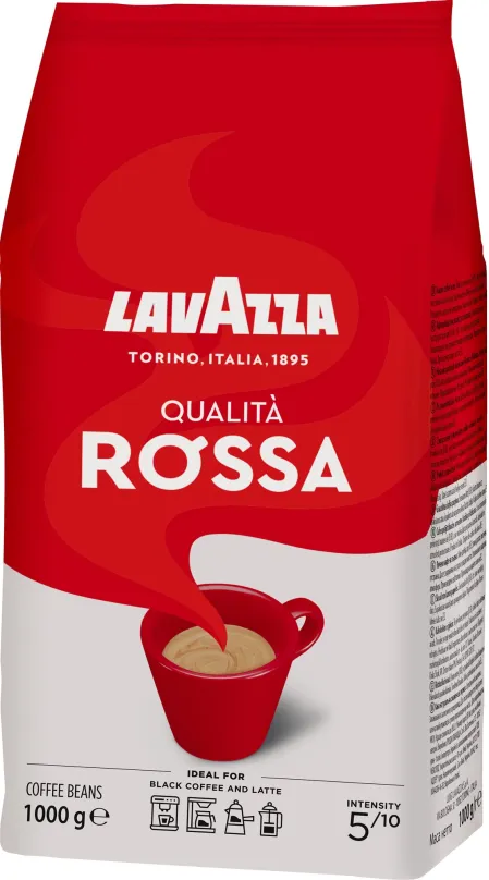 Káva Lavazza Qualitá Rossa, zrnková, 1000g